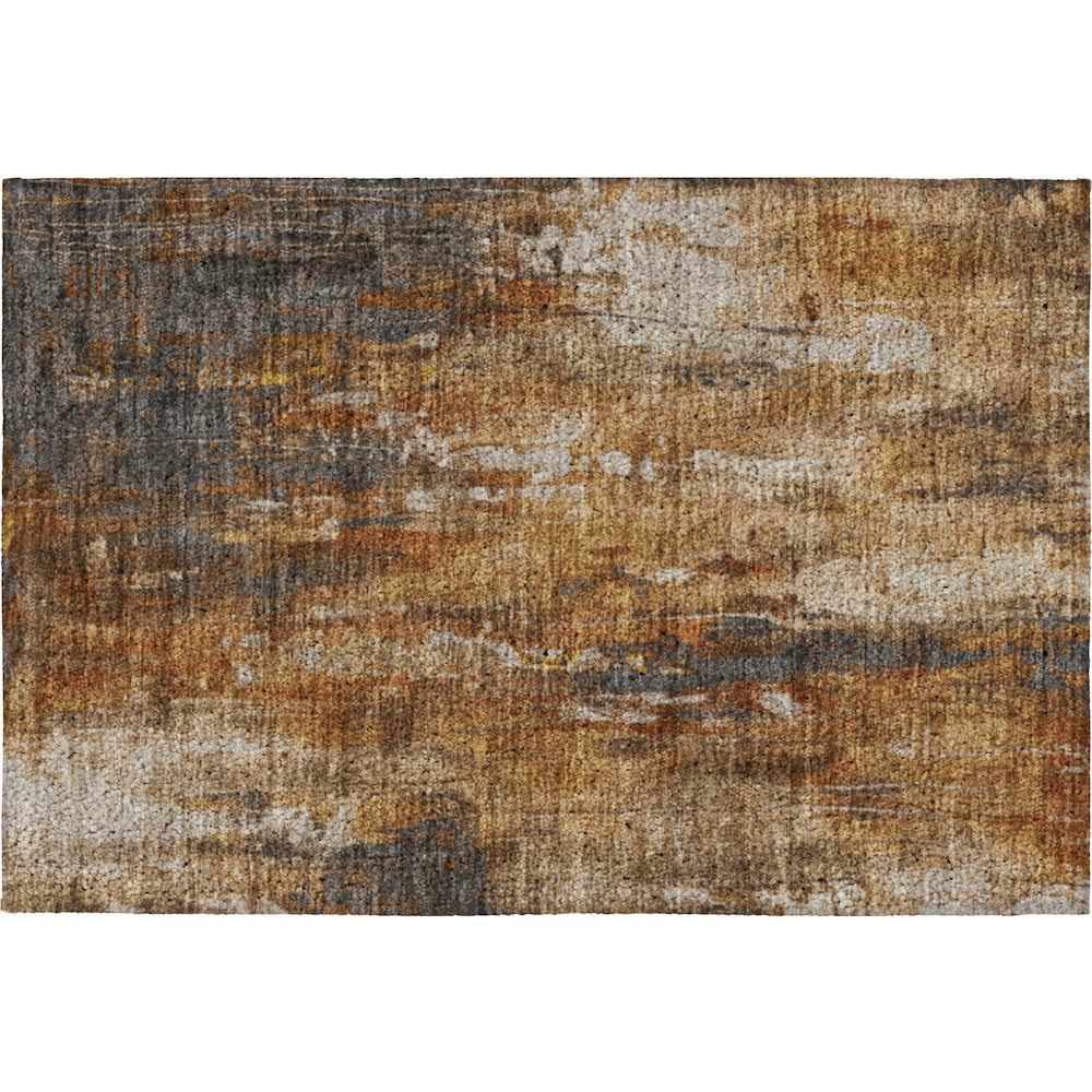 Luxury Washable Indoor/Outdoor Kochi Rust 1'8" x 2'6" Rug