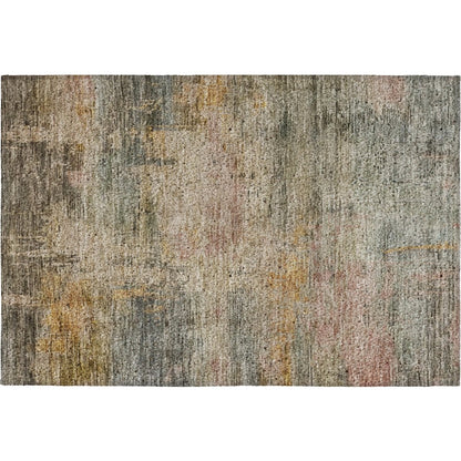 Luxury Washable Indoor/Outdoor Kochi Granite 1'8" x 2'6" Rug