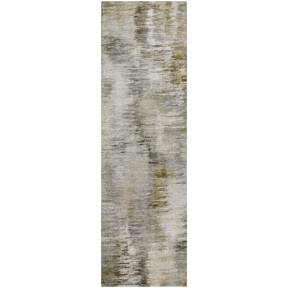 Luxury Washable Indoor/Outdoor Kochi Mocha 2'3" x 7'6" Runner Rug