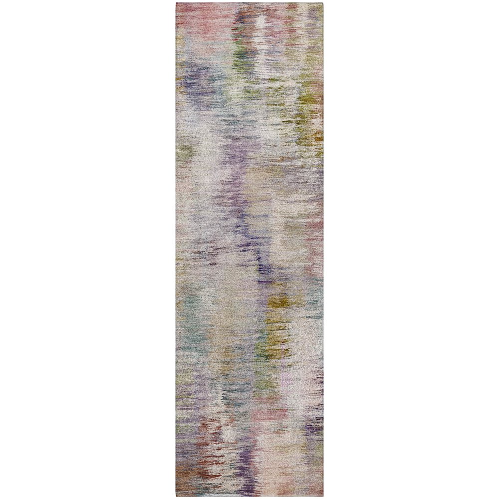 Luxury Washable Indoor/Outdoor Kochi Plum 2'3" x 7'6" Runner Rug