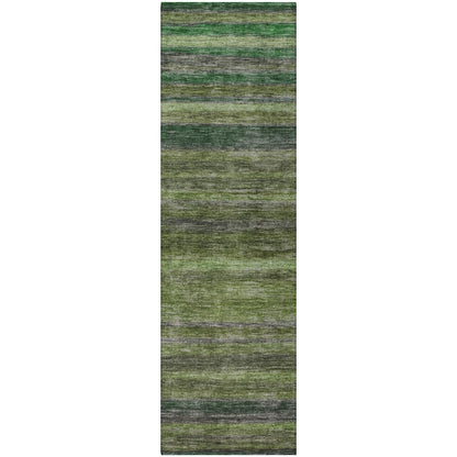 Luxury Washable Indoor/Outdoor Kochi Aloe 2'3" x 7'6" Runner Rug