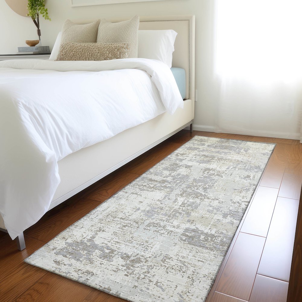 Luxury Washable Indoor/Outdoor Kochi Linen 2'3" x 7'6" Runner Rug