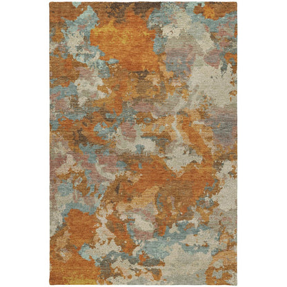 Luxury Washable Indoor/Outdoor Kochi Copper 2'6" x 3'10" Rug