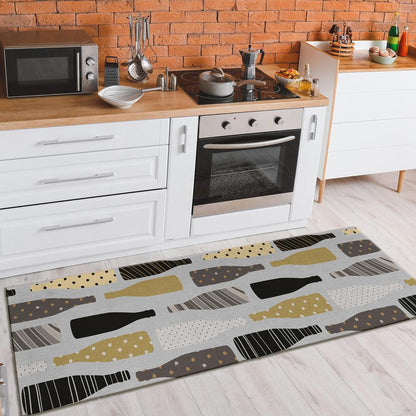 Indoor/Outdoor Kendall KE12 Silver Washable 2'3" x 7'6" Runner Rug