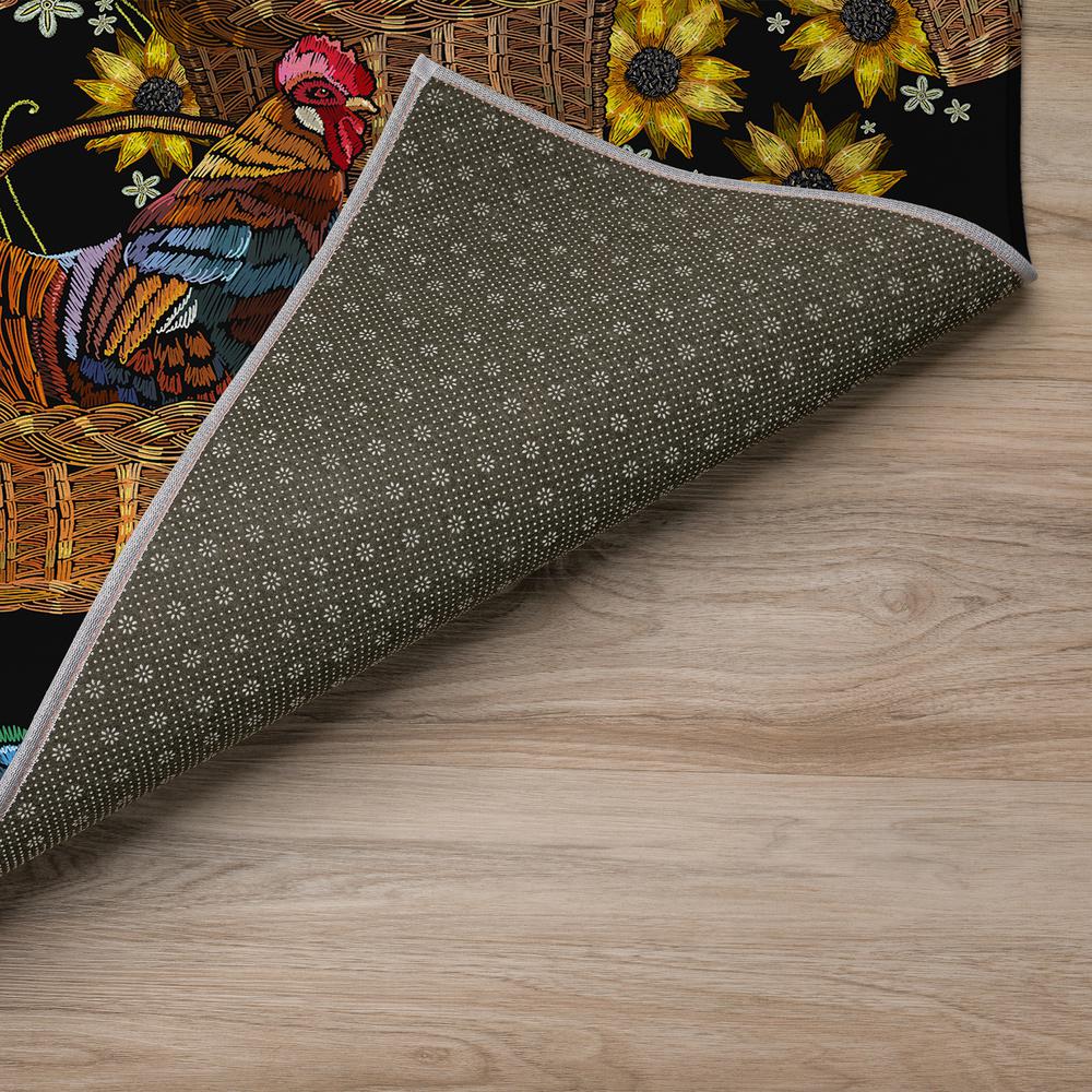 Indoor/Outdoor Kendall KE2 Black Washable 10' x 14' Rug