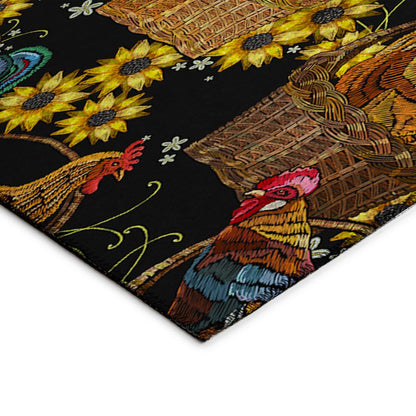 Indoor/Outdoor Kendall KE2 Black Washable 10' x 14' Rug