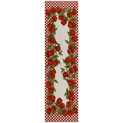 Indoor/Outdoor Kendall KE9 Red Washable 2'3" x 7'6" Runner Rug