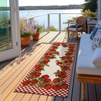 Indoor/Outdoor Kendall KE9 Red Washable 2'3" x 7'6" Runner Rug