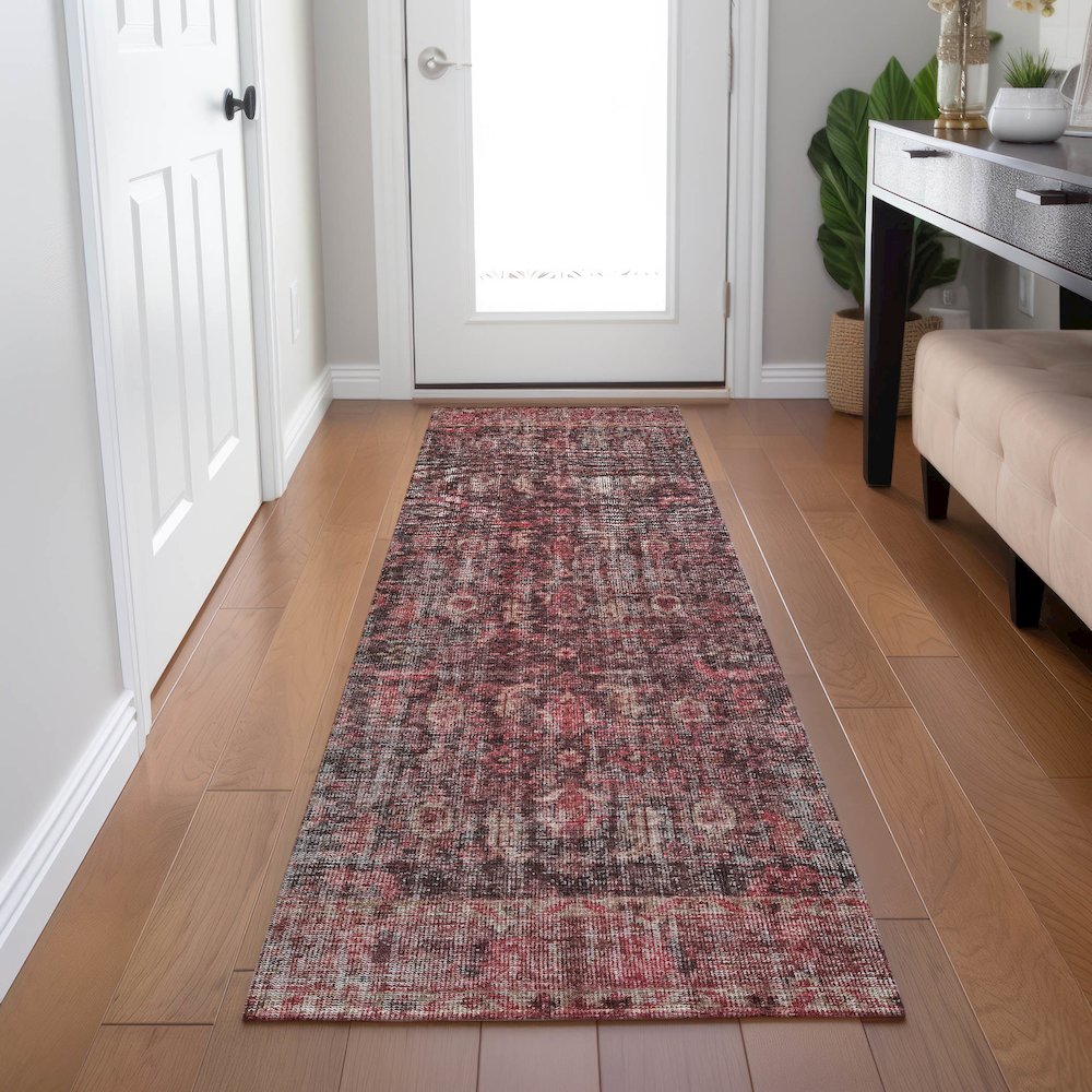Indoor/Outdoor Karaj Pink 2'3" x 7'6" Runner Rug
