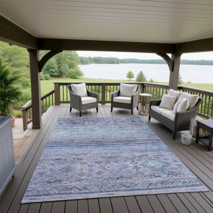 Indoor/Outdoor Karaj Blue 2'6" x 3'10" Rug