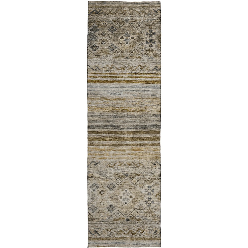 Indoor/Outdoor Karaj Brown 2'3" x 7'6" Runner Rug