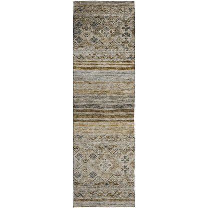 Indoor/Outdoor Karaj Brown 2'3" x 7'6" Runner Rug