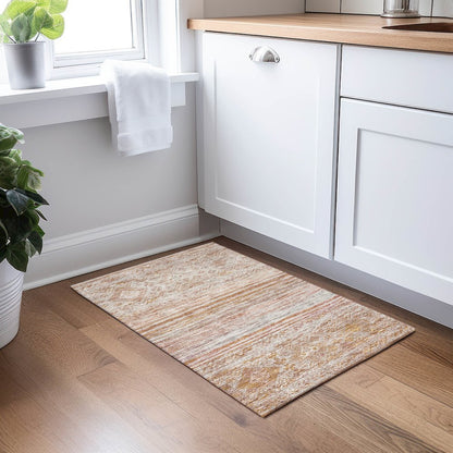 Indoor/Outdoor Karaj Copper 1'8" x 2'6" Rug