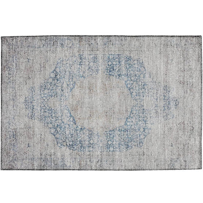 Indoor/Outdoor Karaj Blue 1'8" x 2'6" Rug
