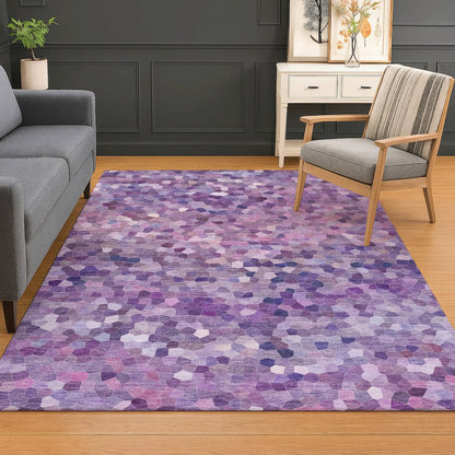 Luxury Washable Indoor/Outdoor Kaleidoscope KL1 Purple 2'6" x 3'10" Rug