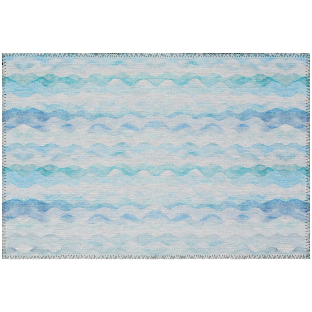 Indoor/Outdoor Seabreeze SZ16 Denim Washable 1'8" x 2'6" Rug