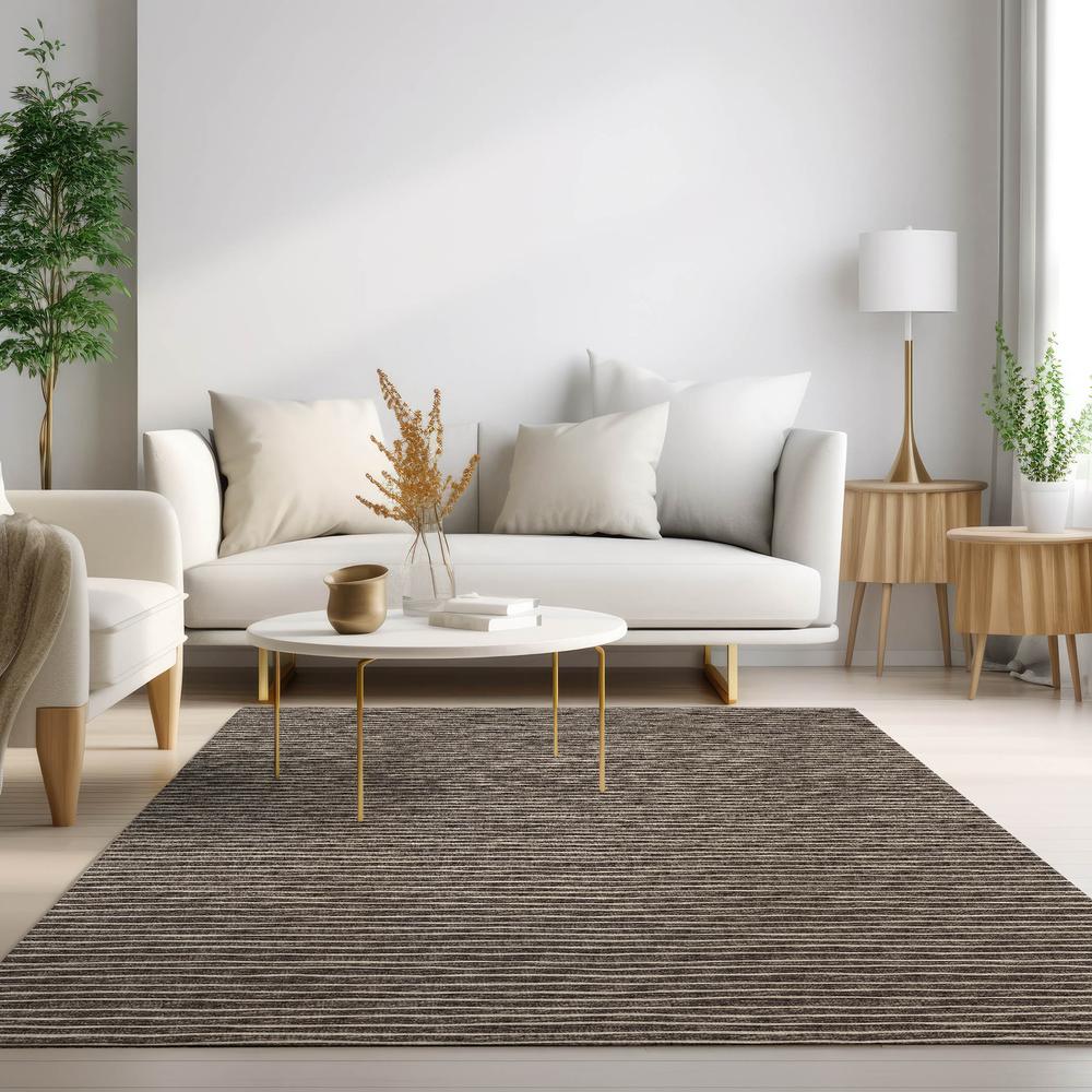 Indoor/Outdoor Laidley LA1 Chocolate Washable 10' x 14' Rug
