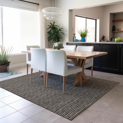 Indoor/Outdoor Laidley LA1 Chocolate Washable 10' x 14' Rug