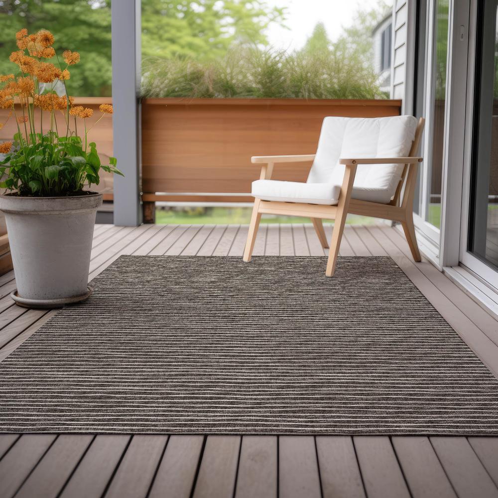 Indoor/Outdoor Laidley LA1 Chocolate Washable 10' x 14' Rug