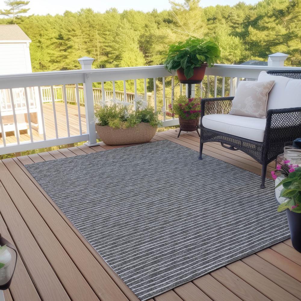 Indoor/Outdoor Laidley LA1 Grey Washable 10' x 14' Rug
