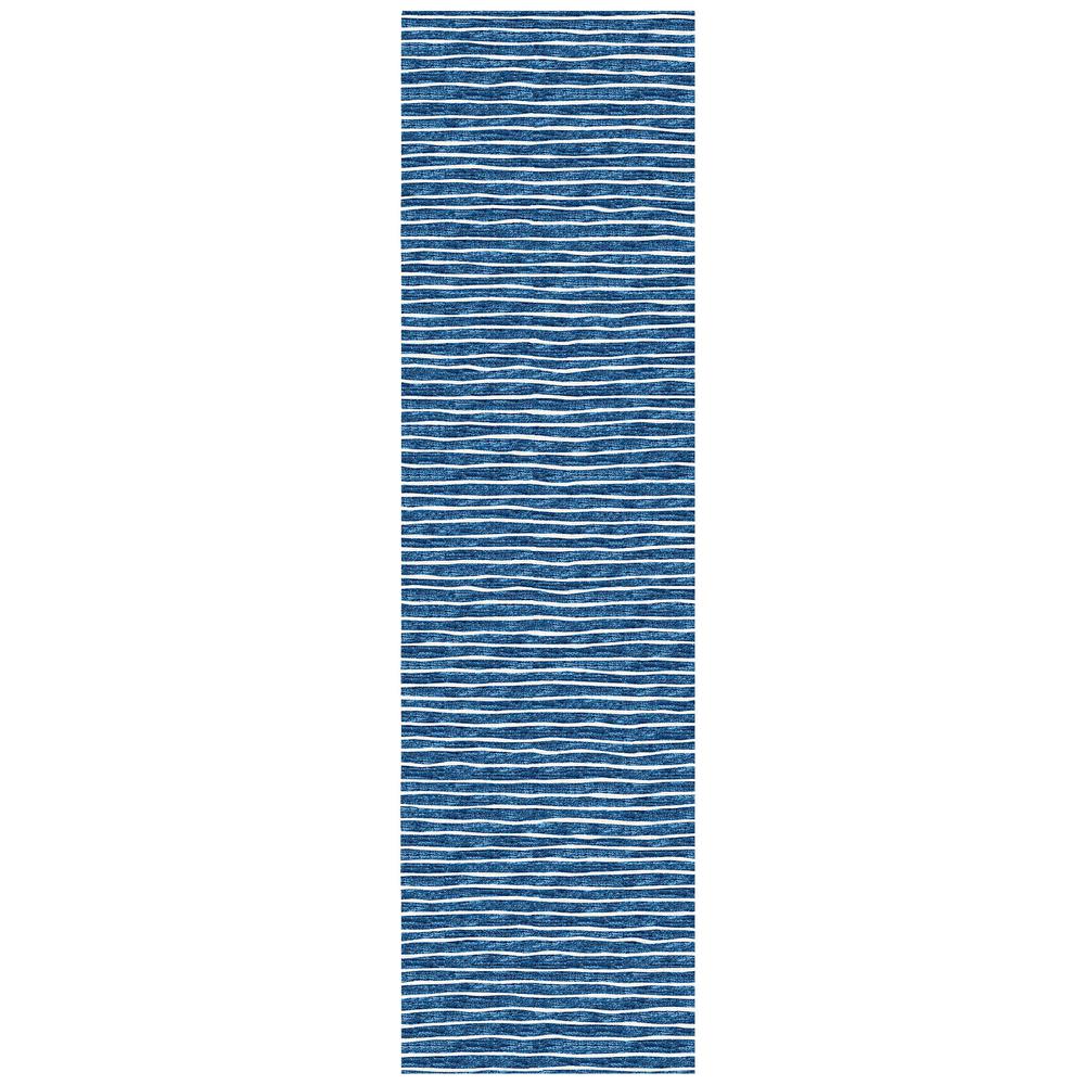 Indoor/Outdoor Laidley LA1 Navy Washable 2'3" x 10' Rug