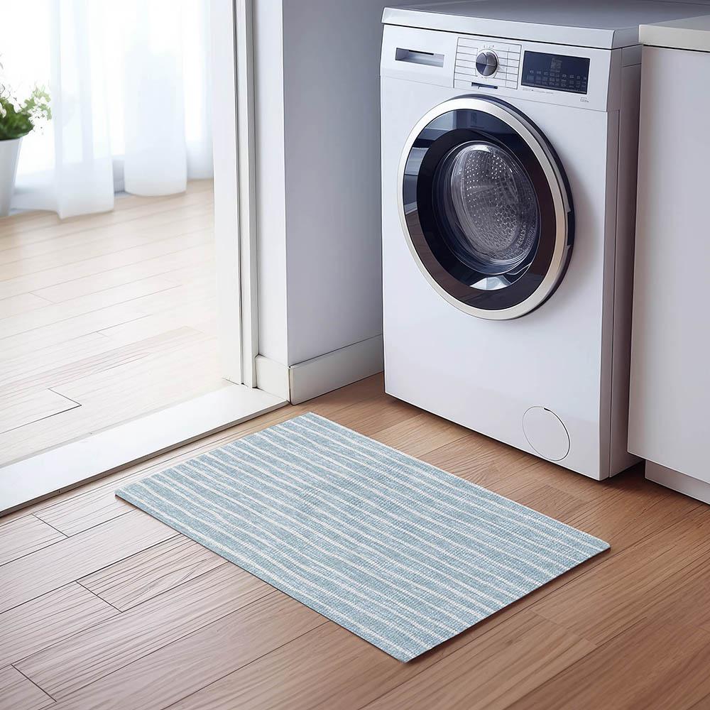 Indoor/Outdoor Laidley LA1 Sky Blue Washable 1'8" x 2'6" Rug