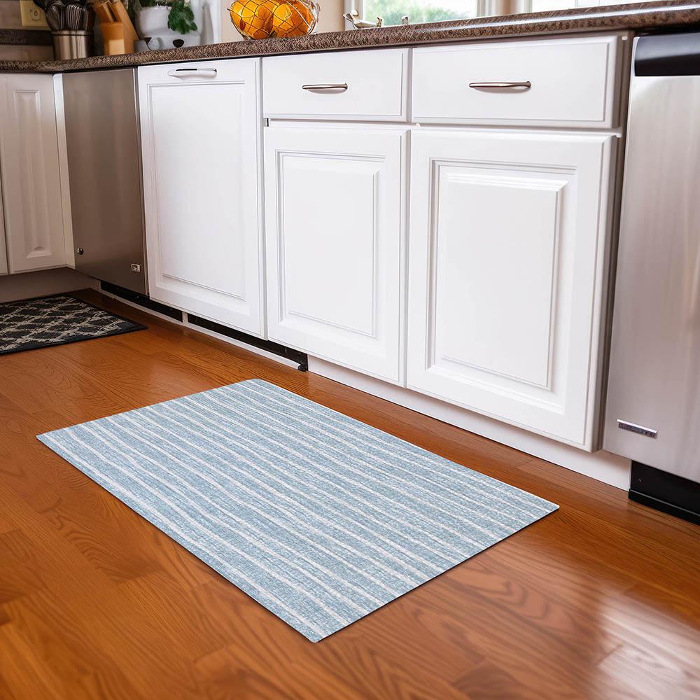 Indoor/Outdoor Laidley LA1 Sky Blue Washable 1'8" x 2'6" Rug