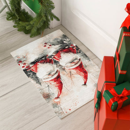 Luxury Washable Indoor/Outdoor Merry & Bright Ivory 1'8" x 2'6" Rug