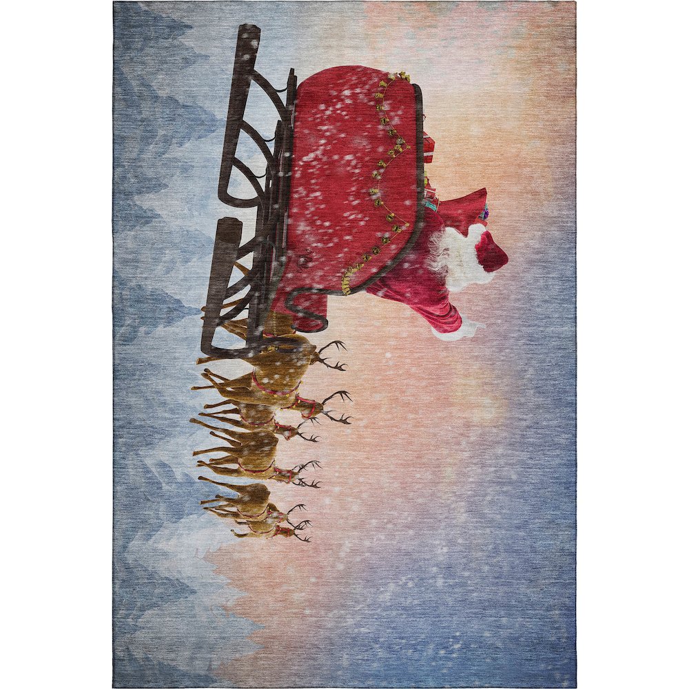 Luxury Washable Indoor/Outdoor Merry & Bright Twilight 2'6" x 3'10" Rug