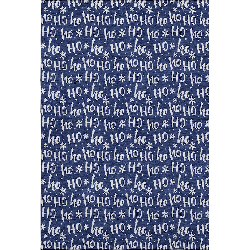 Luxury Washable Indoor/Outdoor Merry & Bright Navy 2'6" x 3'10" Rug