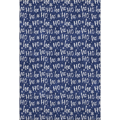 Luxury Washable Indoor/Outdoor Merry & Bright Navy 2'6" x 3'10" Rug