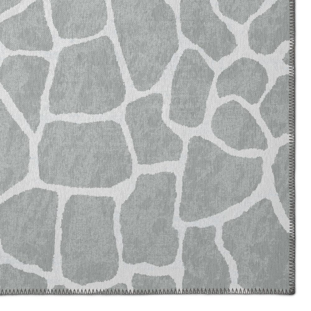 Safari Grey Animal Animal Print 1'8" x 2'6" Accent Rug Grey ASF34