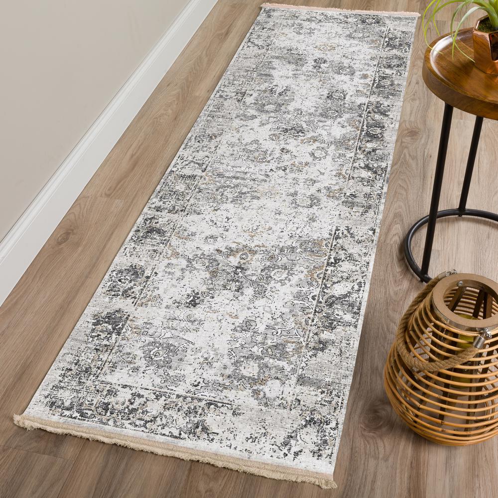 Indoor/Outdoor Marbella MB2 Linen Washable 2'3" x 10' Runner Rug