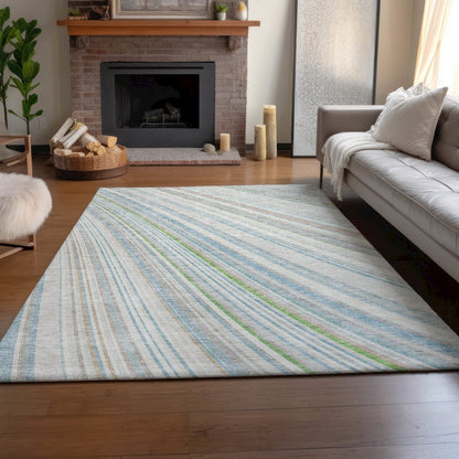 Machine Washable Indoor/Outdoor Neo Ivory 2'6" x 3'10" Rug