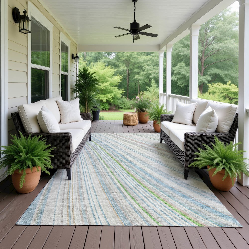 Machine Washable Indoor/Outdoor Neo Ivory 2'6" x 3'10" Rug