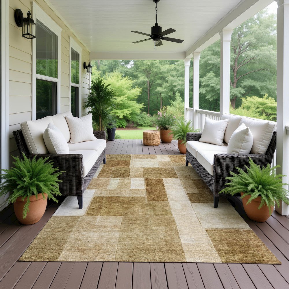 Machine Washable Indoor/Outdoor Neo Terracotta 2'6" x 3'10" Rug
