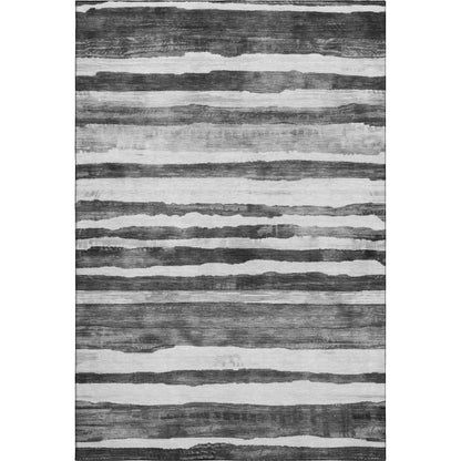 Machine Washable Indoor/Outdoor Neo Charcoal 2'6" x 3'10" Rug