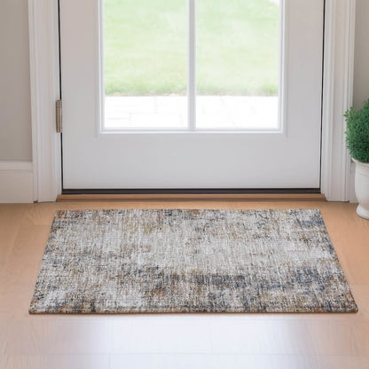 Machine Washable Indoor/Outdoor Neo Putty 1'8" x 2'6" Rug