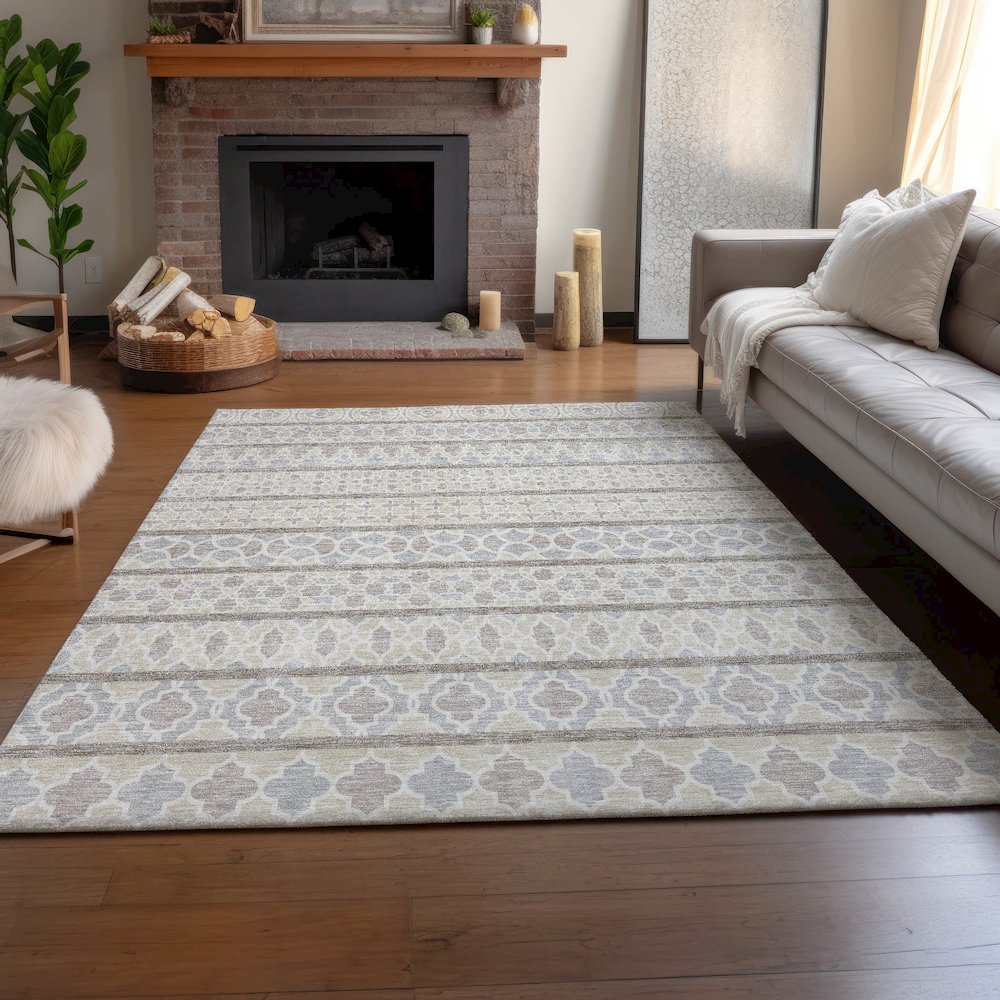 Machine Washable Indoor/Outdoor Neo Ivory 2'6" x 3'10" Rug
