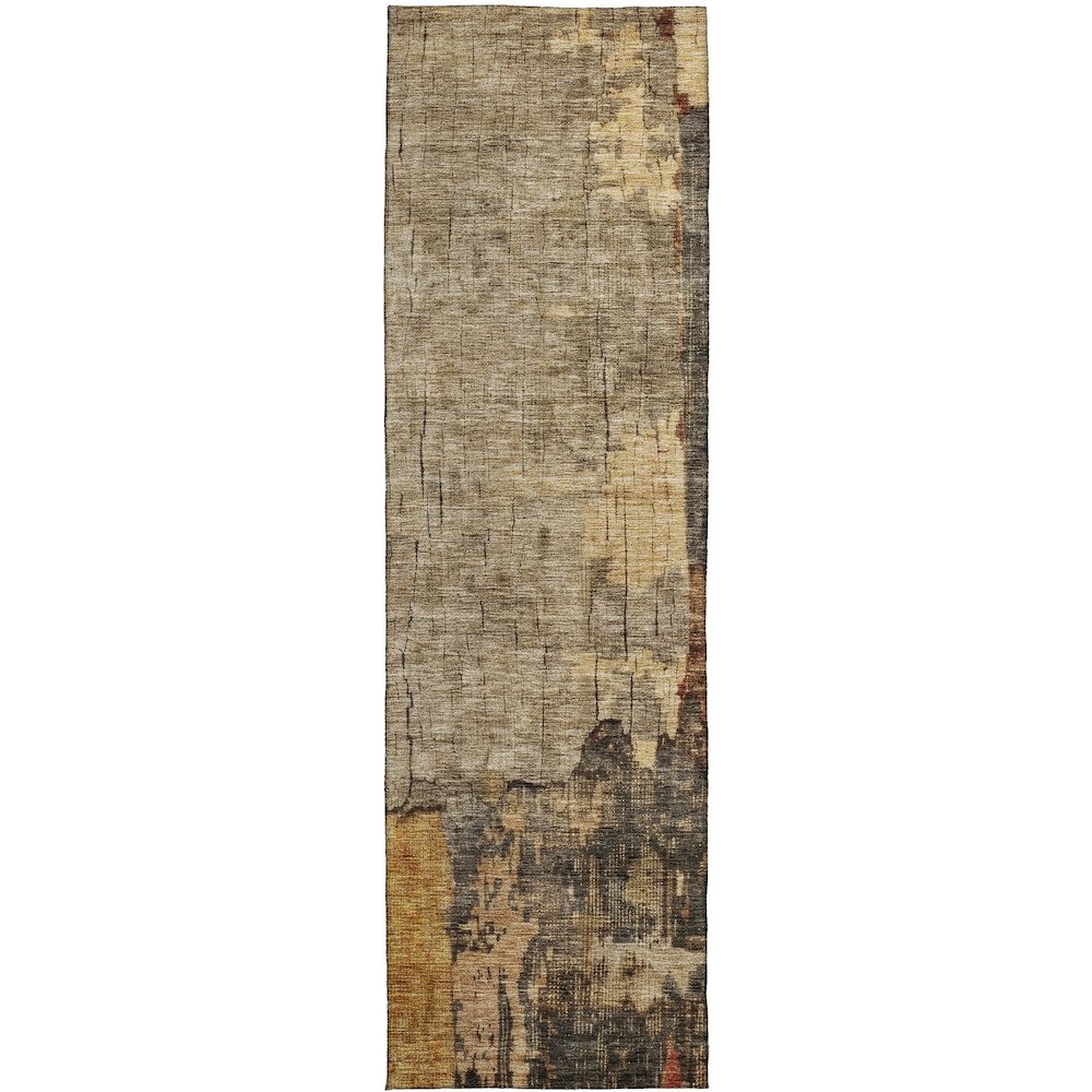 Indoor/Outdoor Nouveau Khaki 2'3" x 7'6" Runner Rug