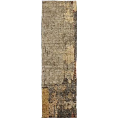 Indoor/Outdoor Nouveau Khaki 2'3" x 7'6" Runner Rug