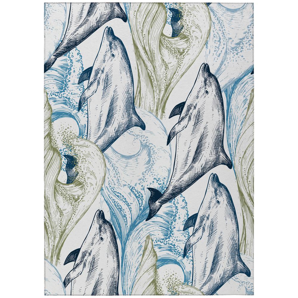 Indoor/Outdoor Harbor HA10 Ivory Washable 10' x 14' Rug