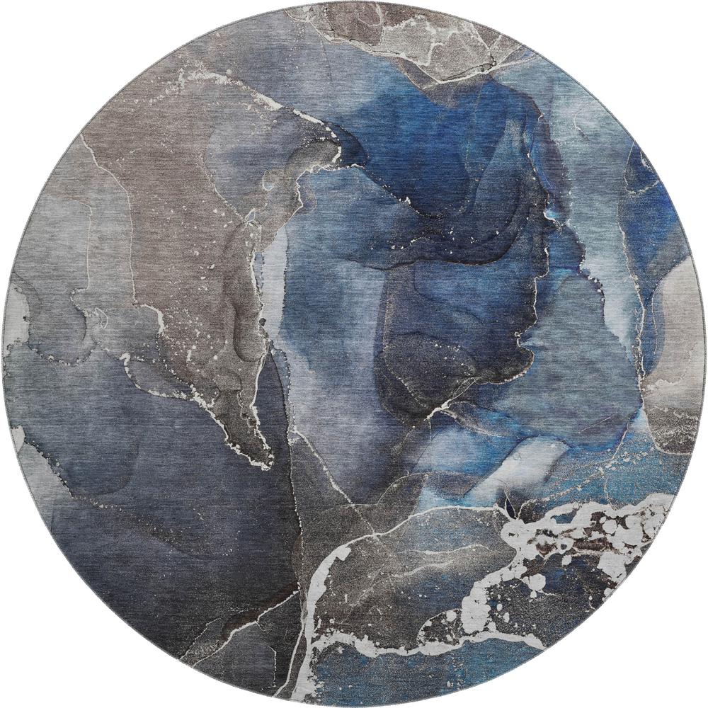 Luxury Washable Odyssey OY3 Blue 8' x 8' Rug