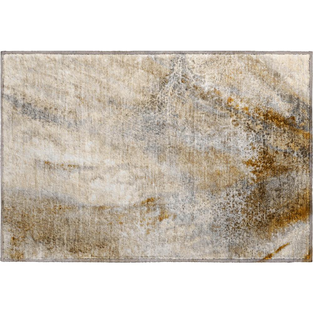 Luxury Washable Odyssey OY5 Taupe 1'8" x 2'6" Rug