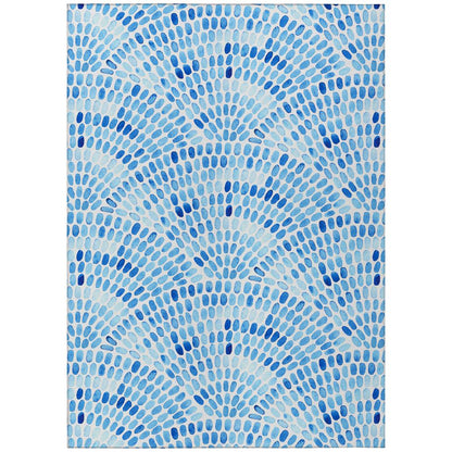 Indoor/Outdoor Seabreeze SZ7 Indigo Washable 10' x 14' Rug