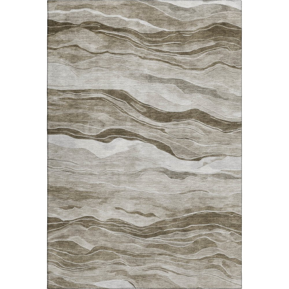 Machine Washable Indoor/Outdoor Pacifica Brown 2'6" x 3'10" Rug
