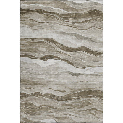 Machine Washable Indoor/Outdoor Pacifica Brown 2'6" x 3'10" Rug