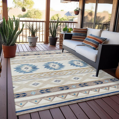 Indoor/Outdoor Phoenix PH3 Ivory Washable 2'6" x 3'10" Rug