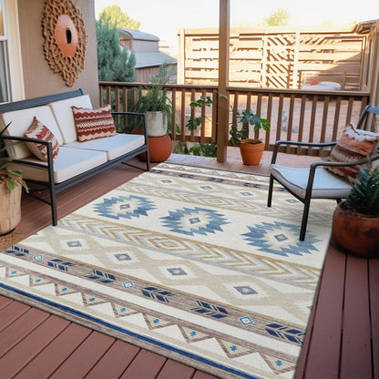 Indoor/Outdoor Phoenix PH3 Ivory Washable 2'6" x 3'10" Rug