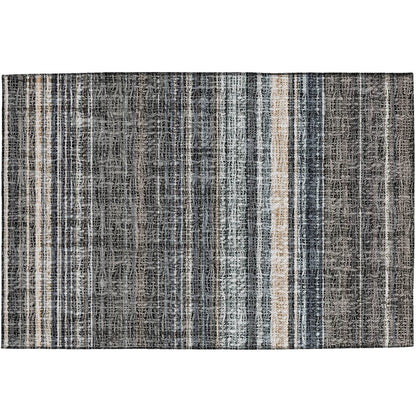 Luxury Washable Indoor/Outdoor Portico Chocolate 1'8" x 2'6" Rug